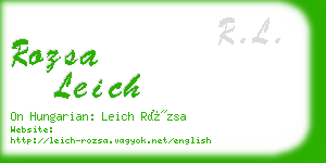 rozsa leich business card